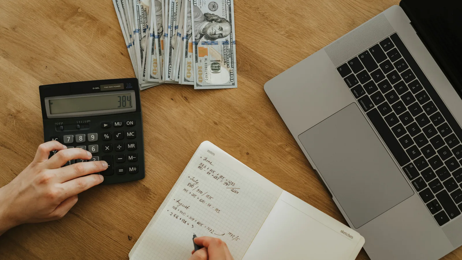 Calculator and cash to estimate an AmONE Loans payment